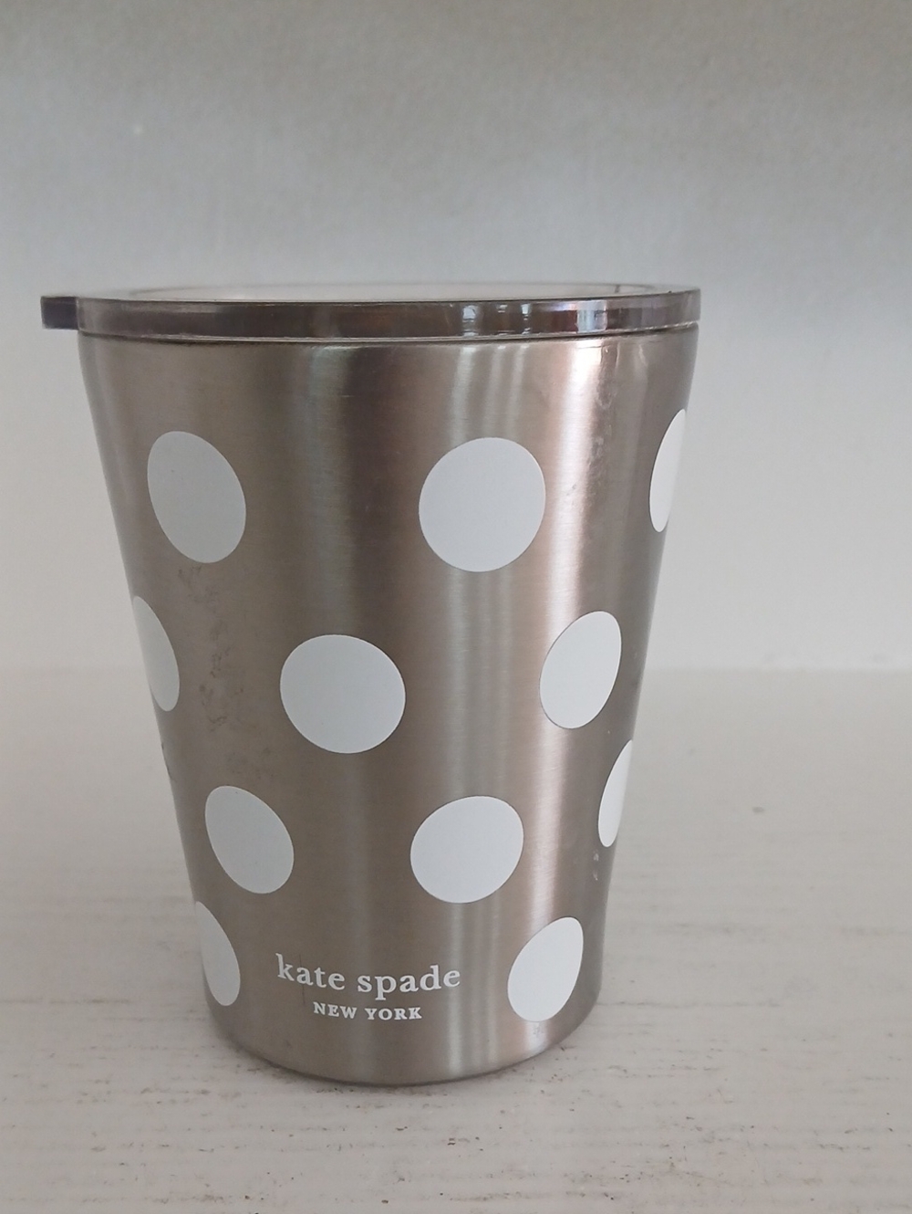kate spade New York Silver Polka Dot Stainless Tumbler with Lid